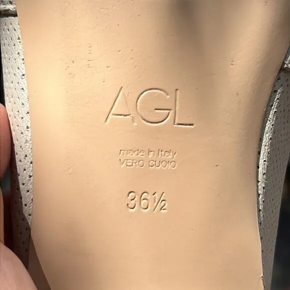 ▶️ AGL ◀️  Attilio Giusti Leombruni Mara Ivory Leather Loafers