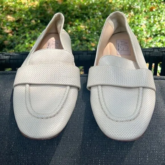 ▶️ AGL ◀️  Attilio Giusti Leombruni Mara Ivory Leather Loafers