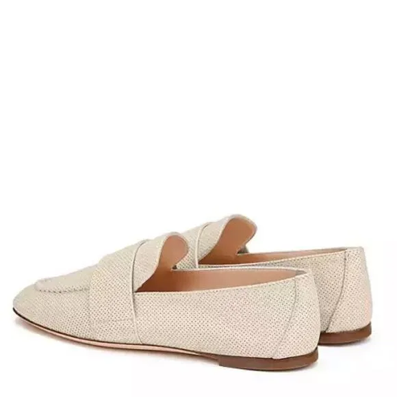 ▶️ AGL ◀️  Attilio Giusti Leombruni Mara Ivory Leather Loafers