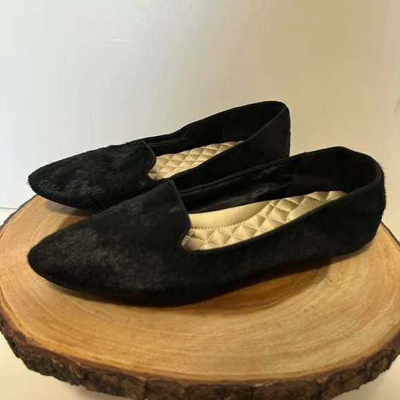 🖤 Birdies Heron Black Suede Haircalf Upper Flats - Size 9🖤