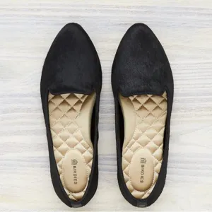 🖤 Birdies Heron Black Suede Haircalf Upper Flats - Size 9🖤