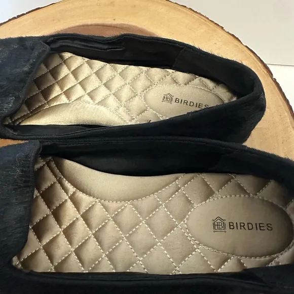 🖤 Birdies Heron Black Suede Haircalf Upper Flats - Size 9🖤