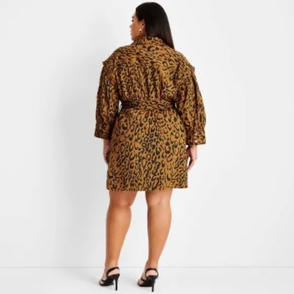 🔖 FUTURE COLLECTIVE Kahlana Barfield Brown x Target Leopard Long Sleeve Dress