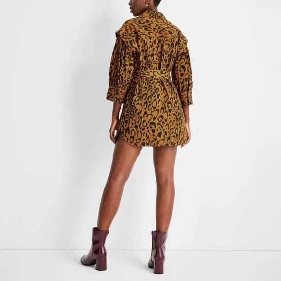 🔖 FUTURE COLLECTIVE Kahlana Barfield Brown x Target Leopard Long Sleeve Dress
