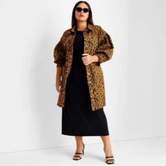 🔖 FUTURE COLLECTIVE Kahlana Barfield Brown x Target Leopard Long Sleeve Dress