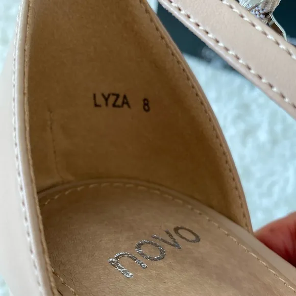 ❤️ Novo Lyza Nude Heel Sandals Size 8