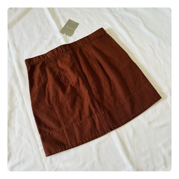 ★ NWT Everlane Canvas Stamp Skirt - Brick Brown ★