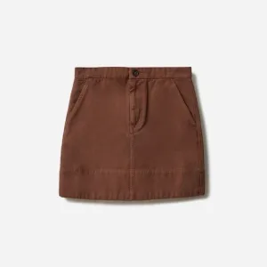 ★ NWT Everlane Canvas Stamp Skirt - Brick Brown ★