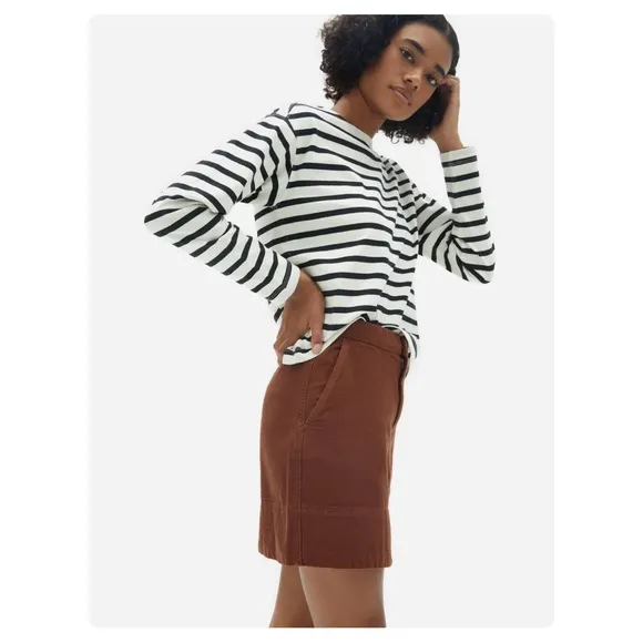 ★ NWT Everlane Canvas Stamp Skirt - Brick Brown ★