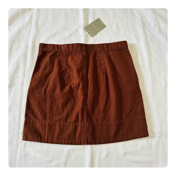 ★ NWT Everlane Canvas Stamp Skirt - Brick Brown ★