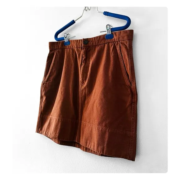 ★ NWT Everlane Canvas Stamp Skirt - Brick Brown ★