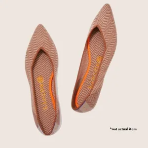 🐫 ROTHY'S THE POINT BALLET FLATS RETIRED CAMEL HERRINGBONE MERINO WOOL 10.5 US