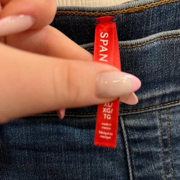 - SpanxSeamed-Front Wide-Leg Jeans size XL