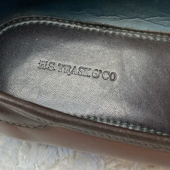 -Vintage H.S. Trask Classic Brown Tan Two Tone Leather Slip On Penny Loaf…