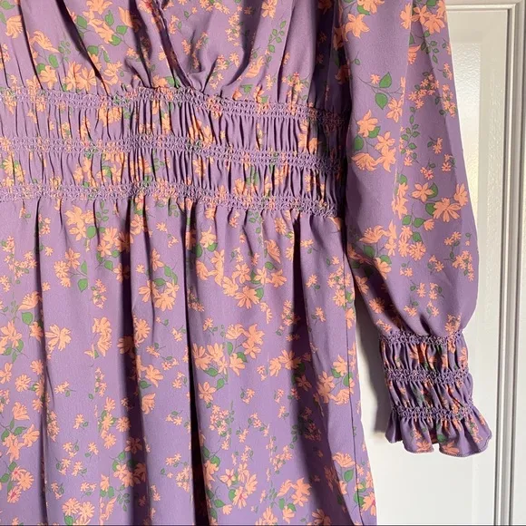 ⭐️ WAYF Delancy Smocked Waist Mini Dress