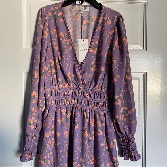 ⭐️ WAYF Delancy Smocked Waist Mini Dress