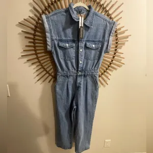 🆕 Women’s NWT Blank NYC Denim Jumpsuit Button Down One Piece Utility Romper S