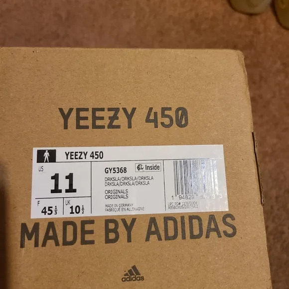 - YEEZY ADIDAS 450 GY5368 BLACK SNEAKERS