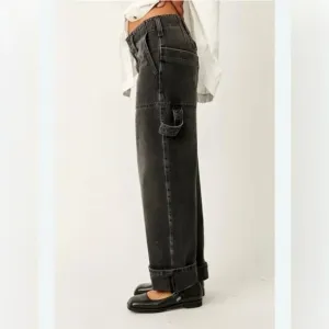 060 Free People We The Free Major Leagues Mid-Rise Cuffed Jeans Size 29