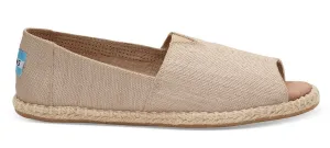 10009845 Natural Yarn Dye Womens Open Toe Espadrilles Toms Shoes