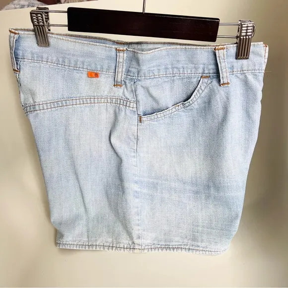 1960s vtg Levi’s for me Scovill zipper denim jean shorts orange tab high rise