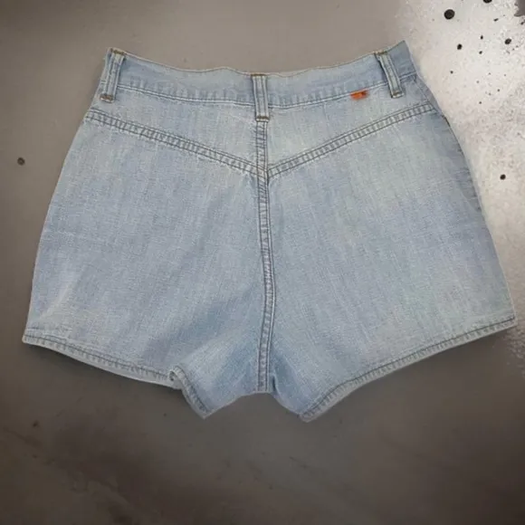 1960s vtg Levi’s for me Scovill zipper denim jean shorts orange tab high rise