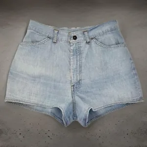 1960s vtg Levi’s for me Scovill zipper denim jean shorts orange tab high rise