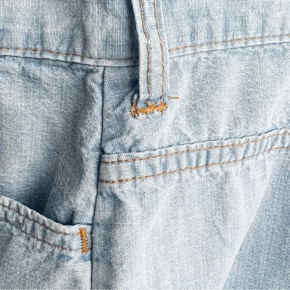 1960s vtg Levi’s for me Scovill zipper denim jean shorts orange tab high rise