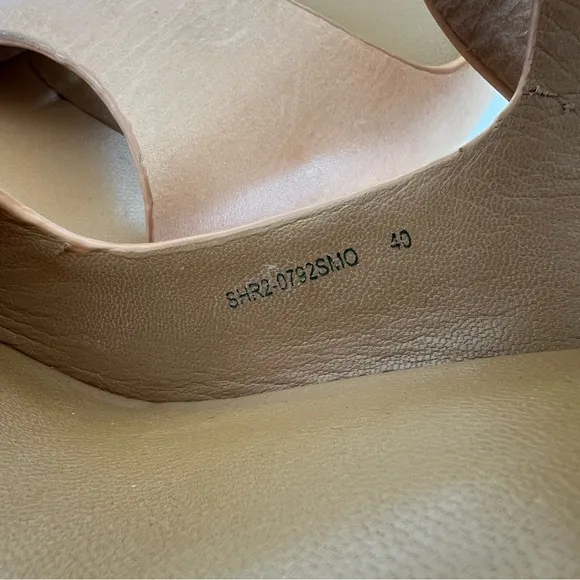 3.1 PHILLIP LIM Caramel Leather Ankle Wrap Buckle Open Heel Sandals Sz 40 NWOT
