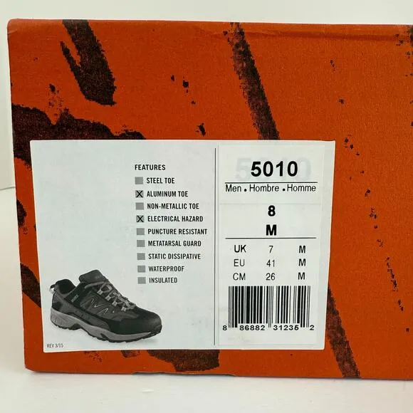 5010 WORX by RED WINGS MENS Aluminum Toe Safety Shoes SIZE 8 M BRAND NEW in Box