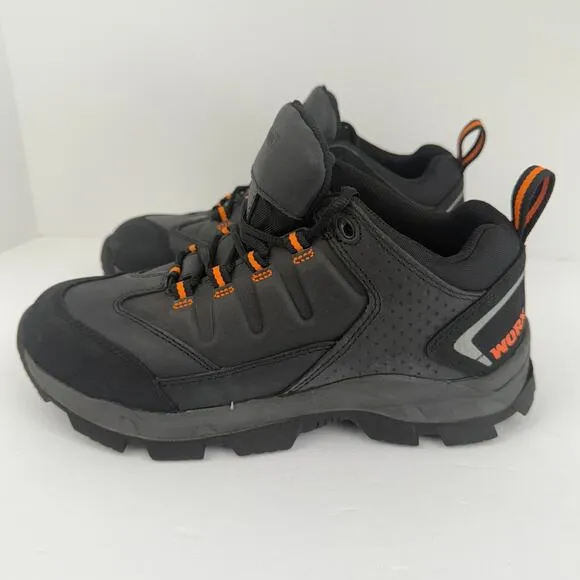 5303 WORX by Red Wings Steel Toe Safety Shoes Mens 8 WW Black Orange Utility NIB
