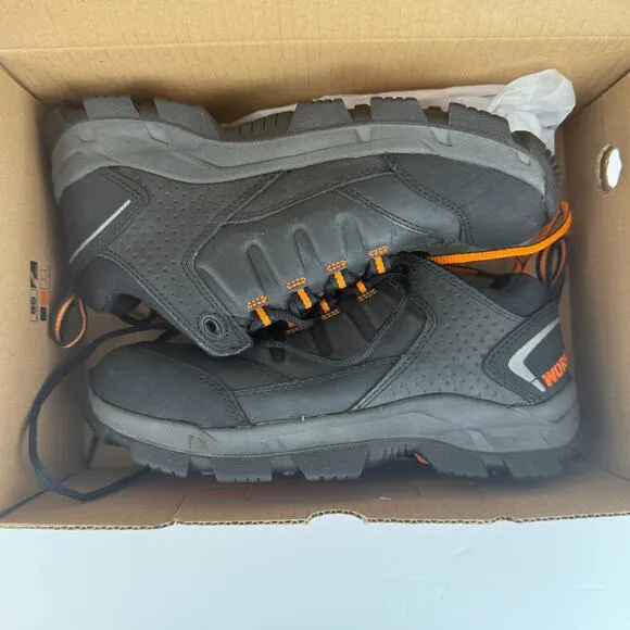 5303 WORX by Red Wings Steel Toe Safety Shoes Mens 8 WW Black Orange Utility NIB