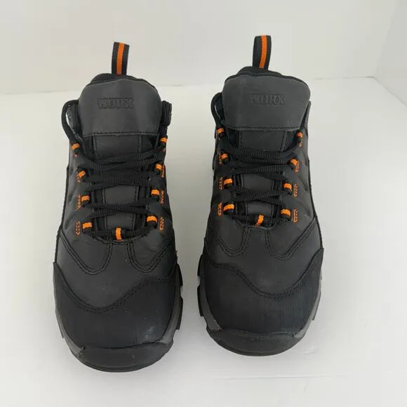 5303 WORX by Red Wings Steel Toe Safety Shoes Mens 8 WW Black Orange Utility NIB