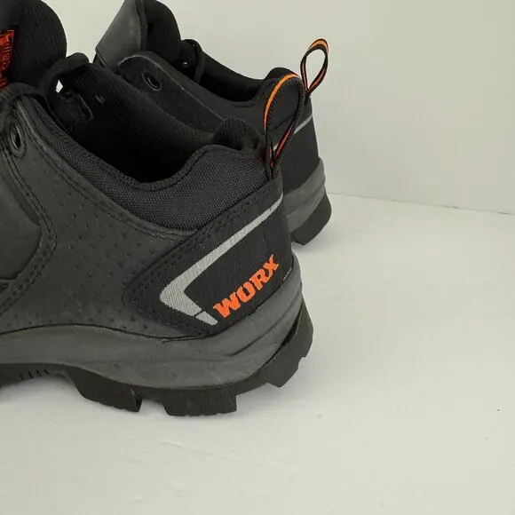 5303 WORX by Red Wings Steel Toe Safety Shoes Mens 8 WW Black Orange Utility NIB