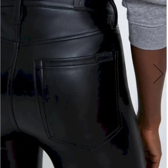 7 for all mankind Faux leather Ultra high rise skinny boots