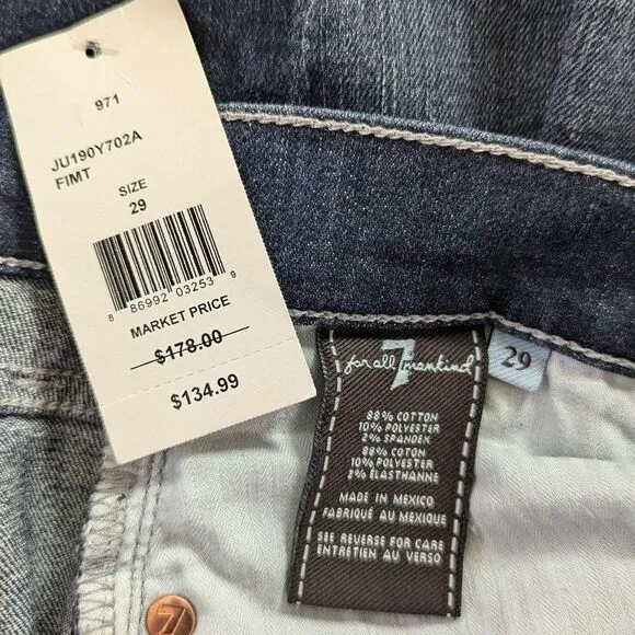 7 for All Mankind Straight Leg Jean 29 NWT