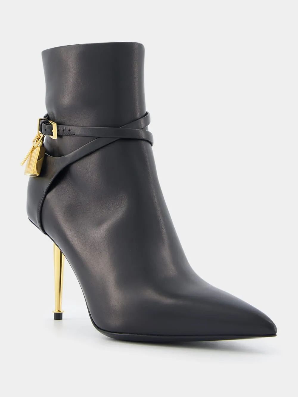 80mm Leather Pointed-Toe Boots