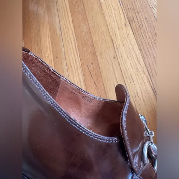 90s Vintage Tom Ford Era Brown Patent Gucci Loafers 8D