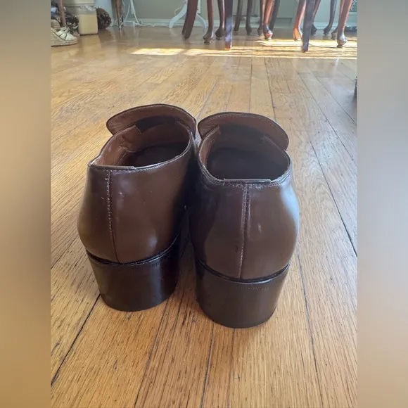 90s Vintage Tom Ford Era Brown Patent Gucci Loafers 8D