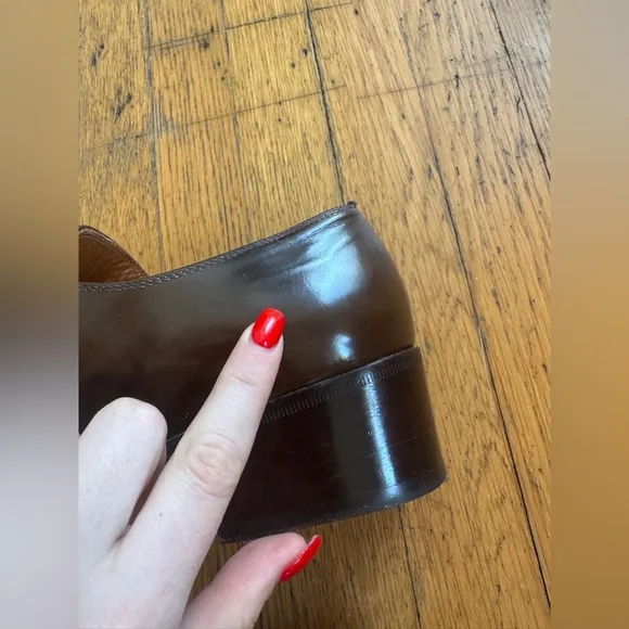 90s Vintage Tom Ford Era Brown Patent Gucci Loafers 8D