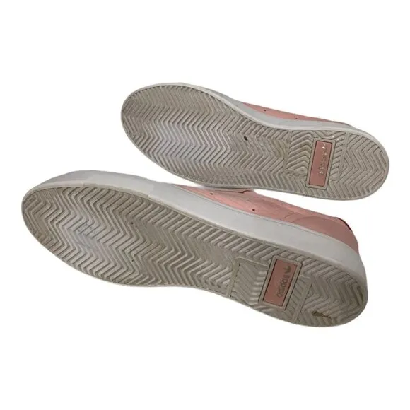 Adidas Leather Originals Blush Pink Leather Comfort Walking Sneakers, Size 8.5