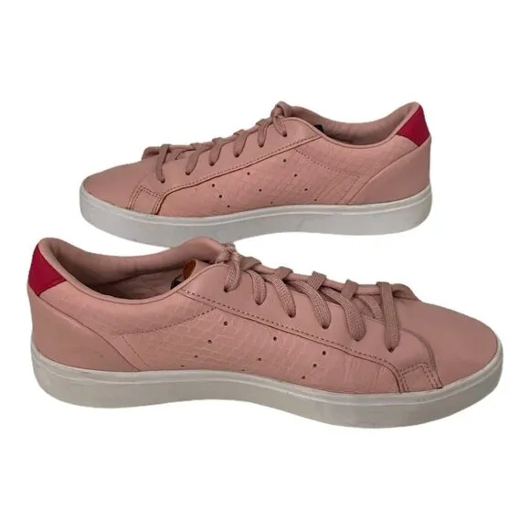 Adidas Leather Originals Blush Pink Leather Comfort Walking Sneakers, Size 8.5