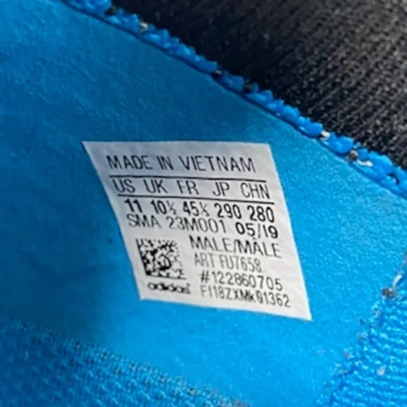Adidas Men’s 11 Blue Terrex Two Parley Trail Running Lace Up Sneakers