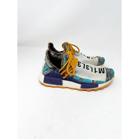 Adidas Mens NMD Human Race Trail x Pharrell Solar Pack Sneakers BB9528 Size 8.5