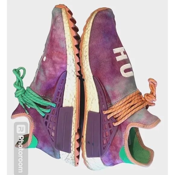 Adidas NMD Human Race Trail x Pharrell Holi Festival Chalk Coral Sneakers