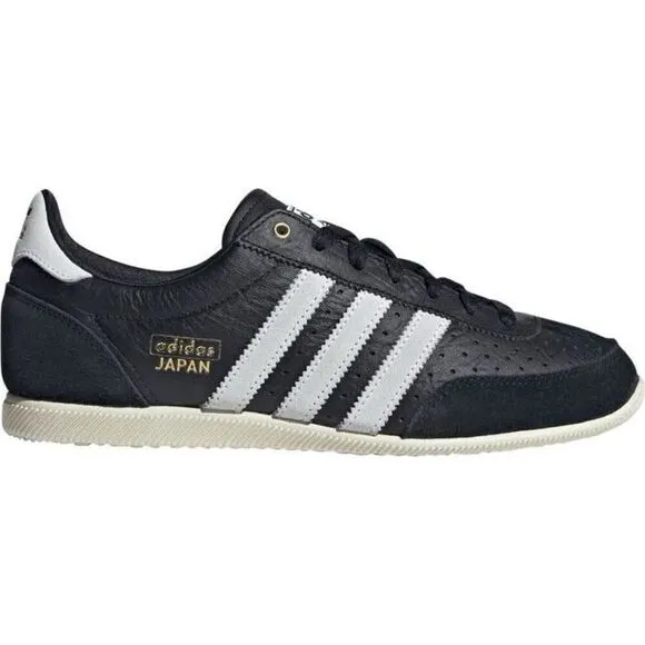 Adidas Women's Core Black Japan Lace Up Leather Low Top Sneakers Size 9.5 NWOT