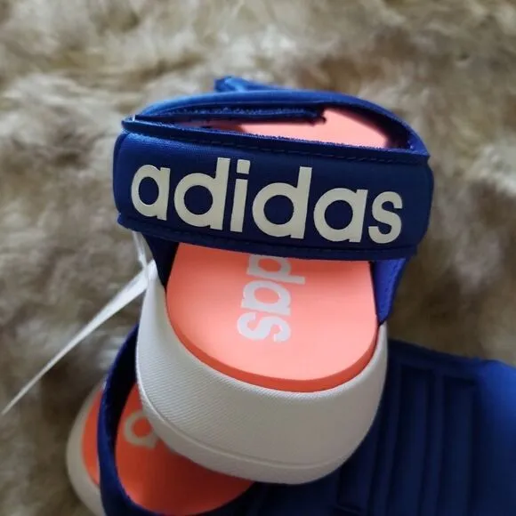 ADIDAS Comfort Kids Boys Sandals in Royal Blue &amp; Orange