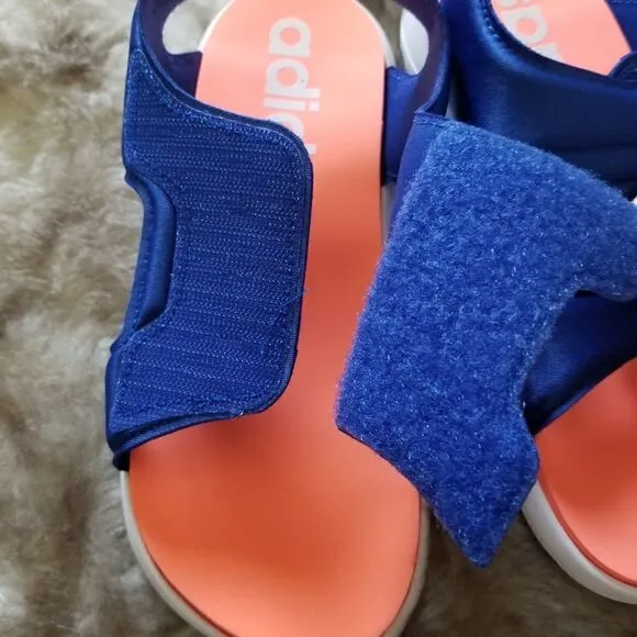 ADIDAS Comfort Kids Boys Sandals in Royal Blue &amp; Orange