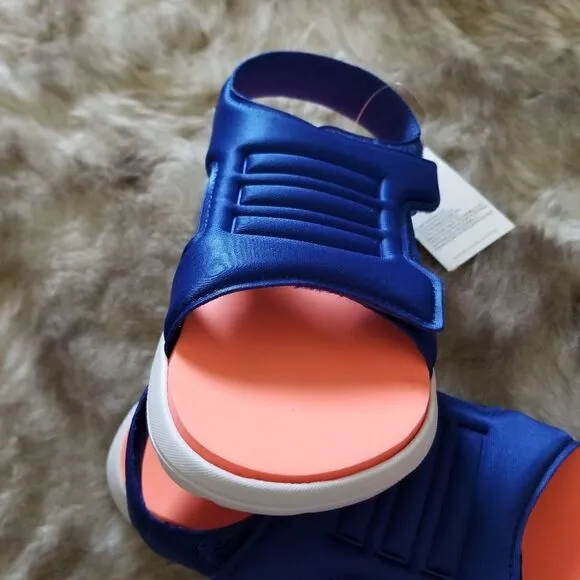 ADIDAS Comfort Kids Boys Sandals in Royal Blue &amp; Orange