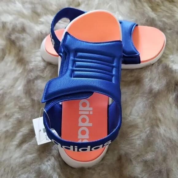 ADIDAS Comfort Kids Boys Sandals in Royal Blue &amp; Orange